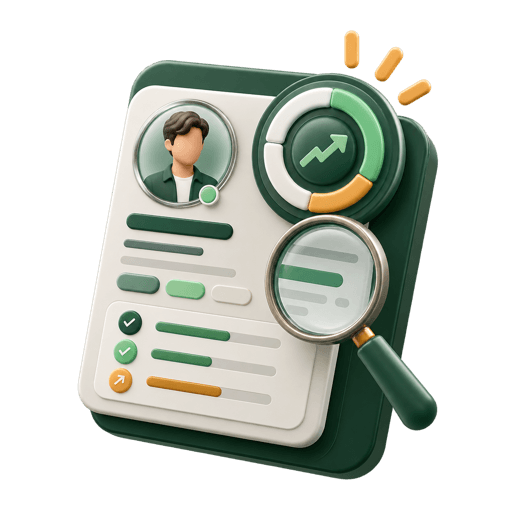 A freelancer profile being analyzed for improvements